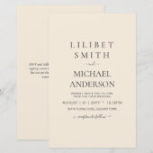 Moderne Beige Monochrome Hochzeit (Vorne/Hinten)