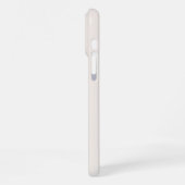 Moderne beige Monogramm Name iPhone Hülle (Linke Seite)