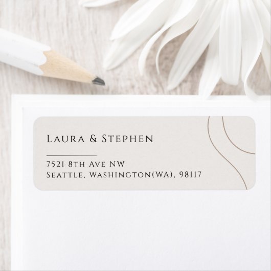Moderne Beige-Neutral-Paare-Rücksendeadresse (Insitu)
