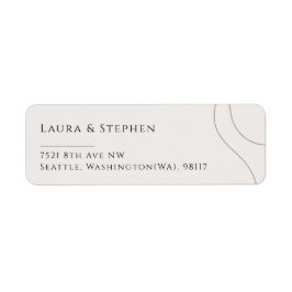 Moderne Beige-Neutral-Paare-Rücksendeadresse