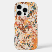 Moderne Beige Orange Camouflage Army Personalisier Case-Mate iPhone Hülle (Rückseite)
