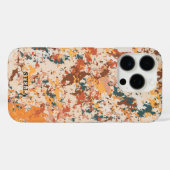 Moderne Beige Orange Camouflage Army Personalisier Case-Mate iPhone Hülle (Rückseite (Horizontal))