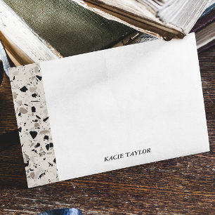 Moderne beige Personalisierte Mitteilungskarten