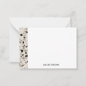 Moderne beige Personalisierte Mitteilungskarten (Vorderseite)