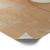 Moderne beige-rosa Blume 26 Poster (Ecke)