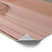 Moderne beige-rosa Blume 27 Poster (Ecke)