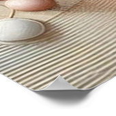 Moderne beige-rosa Blume 29 Poster (Ecke)