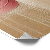 Moderne beige-rosa Blume 33 Poster (Ecke)