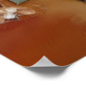 Moderne beige-rosa Blume 38 Poster (Ecke)