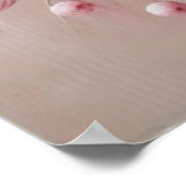 Moderne beige-rosa Blume 39 Poster (Ecke)