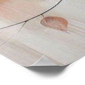 Moderne beige-rosa Blume 41 Poster (Ecke)