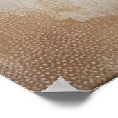 Moderne beige-rosa Blume 44 Poster (Ecke)
