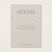 Moderne beige Schmuckdisplaykarte (Vorderseite)