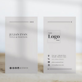 Moderne, beige soziale Medien - neutrale Visitenka Visitenkarte