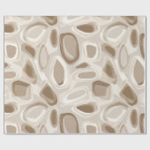 Moderne Beige-Taupe-Soft-Motion-Abstrakte Muster Geschenkpapier (Flach)