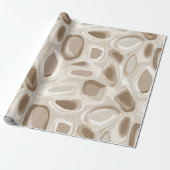 Moderne Beige-Taupe-Soft-Motion-Abstrakte Muster Geschenkpapier (Ungerollt)