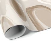 Moderne Beige-Taupe-Soft-Motion-Abstrakte Muster Geschenkpapier (Rolleneckpunkt)