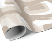 Moderne Beige-Taupe-Soft-Motion-Abstraktes Muster Geschenkpapier (Rolleneckpunkt)
