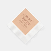 Moderne Beige Terracotta Probe Dinner Hochzeit Serviette (Ecke)