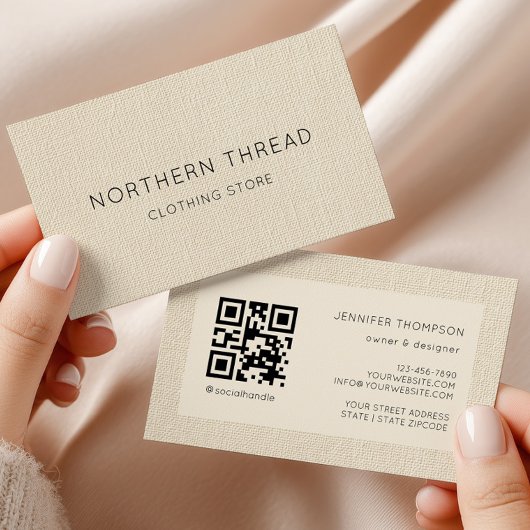 Moderne beige Textur Visitenkarte