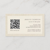 Moderne beige Textur Visitenkarte (Rückseite)