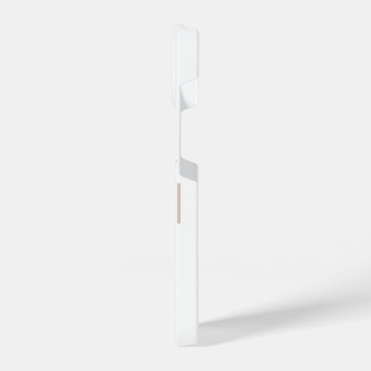 Moderne Beige- und Weinmonogramm iPhone Hülle (Linke Seite)