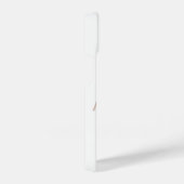 Moderne Beige- und Weinmonogramm iPhone Hülle (Rechte Seite)