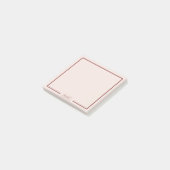 Moderne Beige- und Weinmonogramm Post-it Klebezettel (angewinkelt)