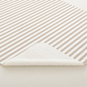 Moderne, beige und weiße Streifen sind elegant Sherpadecke (3/4)