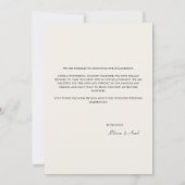 Moderne Beige Verlobung Announctions Card Ankündigung (Rückseite)