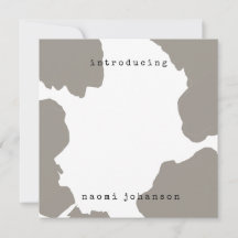 Moderne Beige Watercolor Baby-Ankündigung