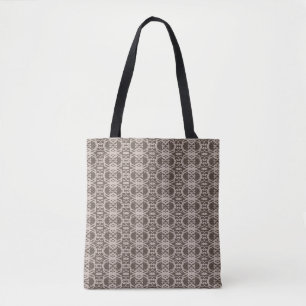 Moderne beige Wellenlinienstruktur auf Braun Tasche