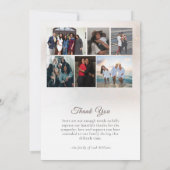 Moderne Beige Wolken Gedenkfeier Dankeskarte (Rückseite)