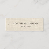 Moderne beigefarbene Textil-Kleidungsmarke Mini Visitenkarte (Vorderseite)