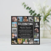 Moderne Beileid-Feier zum Leben Einladung (Stehend Vorderseite)