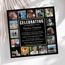 Moderne Beileid-Feier zum Leben Einladung