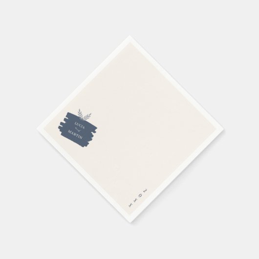 Moderne Beispiel-Blätter beängstigend Hochzeit Serviette (Ecke)