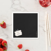 Moderne Beispiel-Blätter beängstigend Schwarze Hoc Serviette (Beispiel)