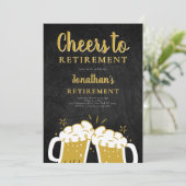 Moderne Bejubeln an der Rente Black Celebration Einladung (Stehend Vorderseite)