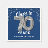 Moderne Bejubeln zu 70 Jahren Erwachsenen zum Gebu Serviette (Vorderseite)