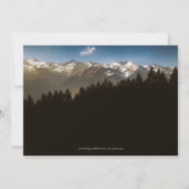 Moderne bemalte Berge nach der Einladung zur Hochz (Rückseite)