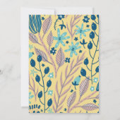 Moderne bemalte Botanische Brautdusche Einladung (Rückseite)