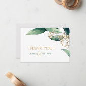 Moderne bemalte botanische Vegetation rustikal dan Mitteilungskarte (Vorderseite/Rückseite Beispiel)