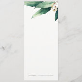 Moderne bemalte botanische Vegetation rustikale Ho Menükarte (Rückseite)