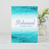 Moderne bemalte Hochzeitsfeier Probe einladen Einladung (Stehend Vorderseite)