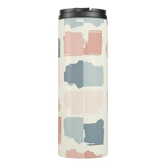 Moderne bemalte Plätze Thermosbecher (Rückseite)