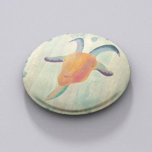 Moderne bemalte ZiegenIllustration Button