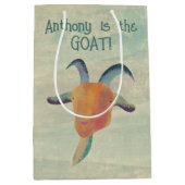 Moderne bemalte ZiegenIllustration Personalisiert Mittlere Geschenktüte (Vorderseite)