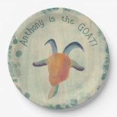 Moderne bemalte ZiegenIllustration Personalisiert Pappteller (Vorderseite)