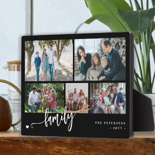 Moderne benutzerdefinierte 5-Foto-Collage-Familie Fotoplatte